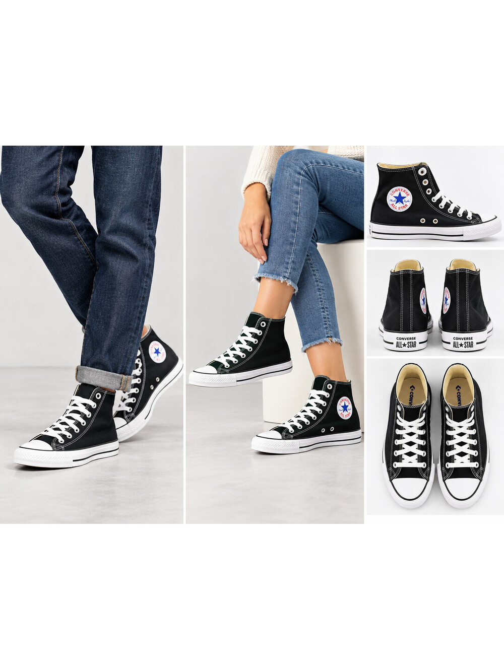 Converse Chuck Taylor All Star High Black Wmns Sz 9.5 -Men Sz 7.5 New In Box